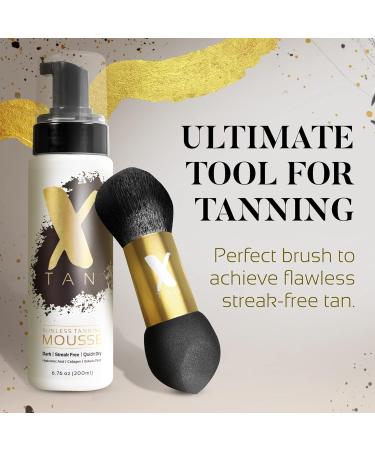 Dual-Ended Self Tanner Blending Brush & Natural Sponge - Streak-Free Tanning | X-Tan Sunless - Buy Online on GoSupps.com