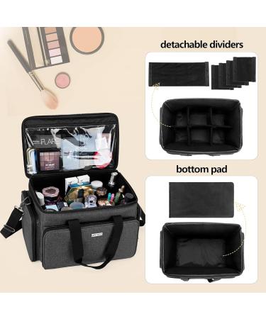 BAFASO Black Makeup Bag - Cosmetic Organizer for Women & Girls | Ideal Storage for Makeup & Accessories - Buy Online on GoSupps.com