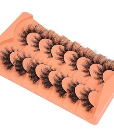 JYTDBCS False Eyelashes Wispy Lashes Natural Look Fake Eyelashes Cat Eye Lashes Faux Mink Fluffy Strip False Lashes Fox Eye Lashes - Buy Online on GoSupps.com