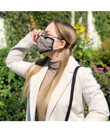 Bodico Cute Cheetah Print Cotton Fabric Reusable Face Mask for Adults Brown 1 count - Buy Online on GoSupps.com