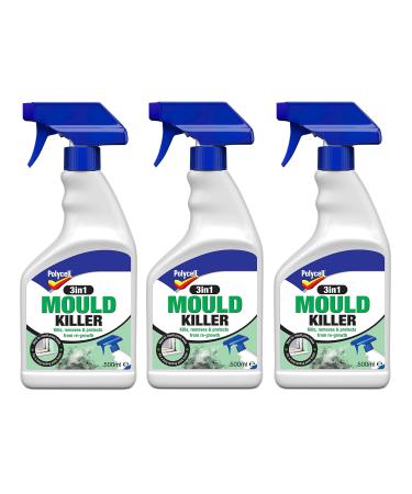 3X Polycell 3-in-1 Mould Killer Spray 500 ml