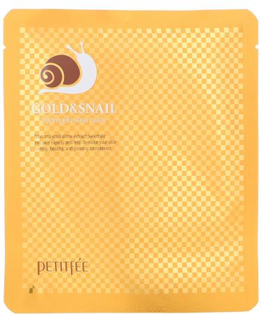 Petitfee Gold & Snail Hydrogel Mask Pack - 5 Sheets | Hydrating & Revitalizing Beauty Treatment - Buy Online on GoSupps.com