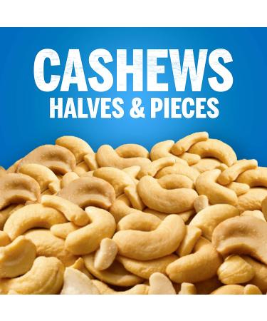 PLANTERS Cashew Halves & Pieces 46 oz Resealable Canister - Roasted in Peanut Oil - Kosher Snack - 2.87 Pound Convenient Size - Buy Online on GoSupps.com