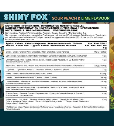 LevlUp Shiny Fox Gaming Booster Energy Focus and Concentration Drink Powder for Gamers with Taurine Caffeine L-Tyrosine and Vitamin B12 Peach and Lime Flavour 320 g 40 Servings - Buy Online on GoSupps.com