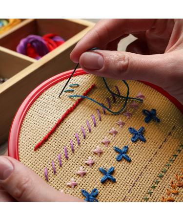 Caydo 39x25.6 Inch Aida Cloth 14 Count Cross Stitch Fabric for Handmade Crafts - Khaki - Buy Online on GoSupps.com