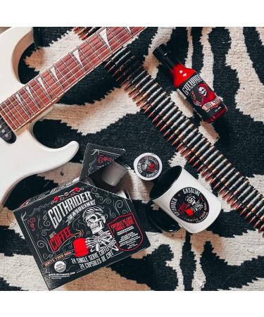 GothRider Gasoline Ground Bean Coffee - USDA FairTrade and COR Certified Organic Coffee Beans Slow-Roasted Rwandese Coffee Beans Italian Blend Medium Roast Ground Bean Coffee (12 oz) - Buy Online on GoSupps.com