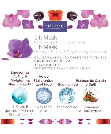 Atashi Supernight - Lifting Mask | Restores Facial Firmness | Rejuvenates Your Look | Hydrates Revitalizes and Tones Skin | Repairs and Protects Against Blue Light | Hyaluronic Acid - 50ml - Buy Online on GoSupps.com