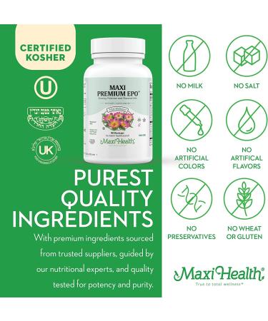 Organic Evening Primrose Oil Capsules 1500mg - Hormone Balance & Menopause Relief - GLA Supplement for Women - 90 Count - Buy Online on GoSupps.com