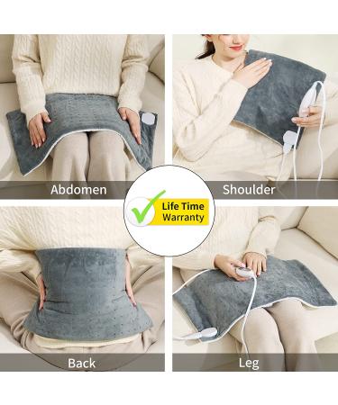 Electric Weighted Heating Pad for Back Pain Relief | Heat Therapy, 6 Heat Settings, Auto-Off | Washable | 12 x 24, 2 lbs XL - Ideal for Neck, Shoulders, Arthritis, Cramps - Buy Online on GoSupps.com