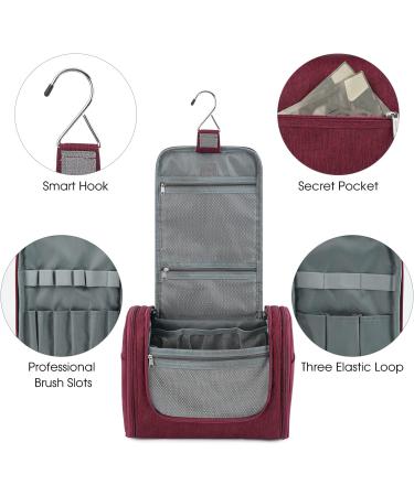 WANDF Large Hanging Toiletry Wash Bag Travel Makeup Organizer (Red) - Men and Women's Cosmetic Storage Solution - Buy Online on GoSupps.com
