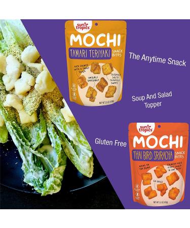 Sun Tropics Mochi Snack Bites - Tamari Teriyaki | Gluten Free, Dairy Free, 3.5 oz - Buy Online on GoSupps.com