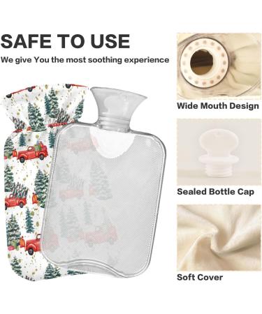 Retro Truck Christmas Heat Bottle - 1L Hot Water Bottle for Pain Relief & Menstrual Comfort | International Shipping - Buy Online on GoSupps.com