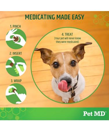 Pet MD Bacon Flavour Pill Paste for Dogs - 59 Servings - Hide Pills Easily - Buy Online on GoSupps.com