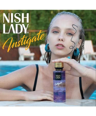 NishLady Fragrance Mist INSTIGATE 260 ml | VEGAN | CRUELTY FREE | Long Lasting Scent | Moisturising Body Mist - Buy Online on GoSupps.com