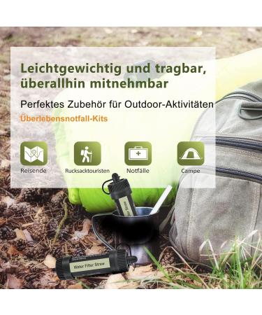 Metadrop Portable Mini Water Filters - 3-Step Emergency Filter for Hiking & Camping Survival Gear - Buy Online on GoSupps.com