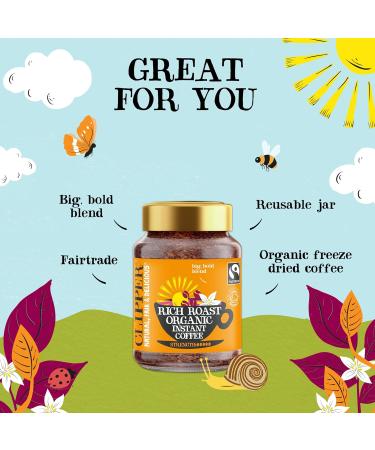 Clipper - Rich Roast Organic Instant Coffee | 6 x 100g Jars | Bulk Buy for Home & Catering | Sustainable Fairtrade Coffee by Clipper Teas | Ethically Sourced - Buy Online on GoSupps.com