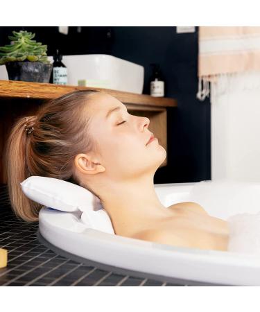 Bath Pillow | Best Bath Pillows For Head And Neck With 7 Suction Cups | Luxury Bath Cushion For Ergonomic Headrest & Back Support With Gift Box | Waterproof Design Ideal For Elderly And Children - Buy Online on GoSupps.com