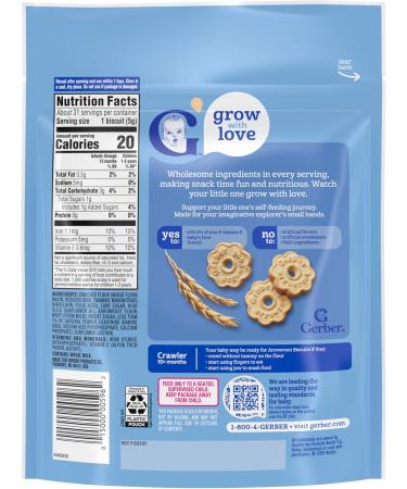 GERBER Biscuits Arrowroot Baby Snacks Biscuits 10+ Months 155 g 4 Pack Arrowroot 155 g (Pack of 4) - Buy Online on GoSupps.com