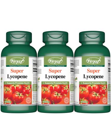 Premium Lycopene 30mg with Zinc and Selenium 3 X 60 Capsules Prostate Heart Health Supplement Antioxidant Tomato | Powder Pills | 3 Bottles 60 count (Pack of 3)