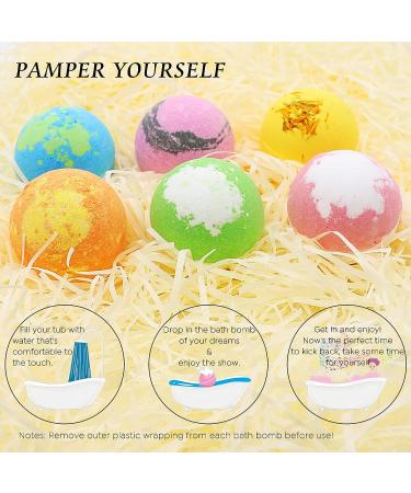 Choha Bath Bombs Gift Set - 6 Organic Bath Bombs for Women & Kids - Relaxing Spa Bath with Essential Oils - Self Care Gifts - Eucalyptus Peppermint Lavender - Buy Online on GoSupps.com