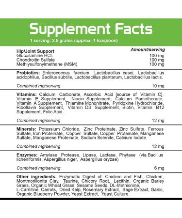 SIMIEN PureAll All-in-One Dog & Cat Probiotics | Hip Joint Pain Relief Formula with Vitamins, Enzymes, Antioxidants, Minerals, Glucosamine, MSM, Chondroitin | 100 Servings | Trusted 37+ Years - Buy Online on GoSupps.com