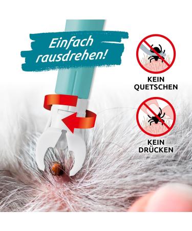 Ticksafe 2-Pack Tick Grippers with Rotating Head | Best Alternative to Tick Tongs - No Squeezing Pulling or Pressing - Turquoise for Animals - Buy Online on GoSupps.com
