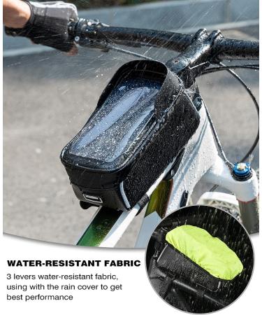 ROCKBROS Waterproof Bike Phone Front Frame Bag - Compatible with Phones Under 6.5 - Cycling Pouch and Holder Accessory - Buy Online on GoSupps.com