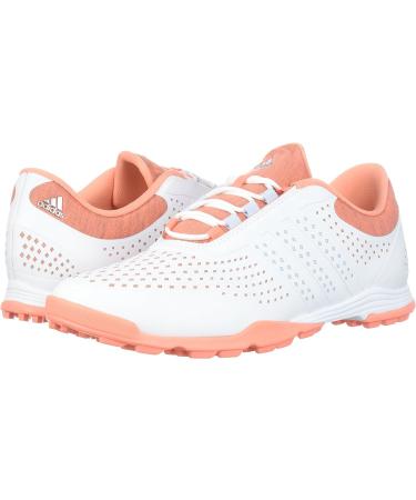 adidas Women's Adipure Sport Golf Shoe 9 - White/Aero Blue/Chalk Coral - Buy Online on GoSupps.com
