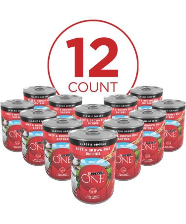 Purina ONE Beef & Brown Rice Dog Food 13oz (Pack of 12) - Nutritious Formula for Dogs - Buy Online on GoSupps.com