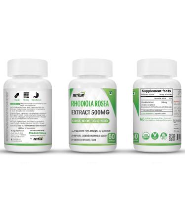 Rhodiola Rosea Root Extract 500mg - Adaptogen Complex 3% Rosavins & 1% Salidroside | 120 Capsules - International Shipping Available - Buy Online on GoSupps.com