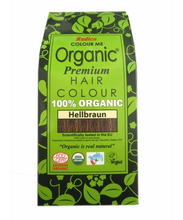 Radico Colour Me Organic Teinture v g tale pour cheveux | Marron clair | 2 x 100 g | Teinture ayurv dique bio | partir d'herbes naturelles | Doux pour les cheveux 200 g (Lot de 1)