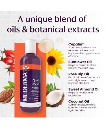 Mederma Quick Dry Oil and PM Intensive Overnight Scar Cream Bundle 3.4oz Oil with Natural Botanical Extracts and 1.0 Oz Cream Clinically Shown to Make Scars Smaller - Buy Online on GoSupps.com