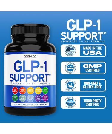 GLP-1 Supplement 14 in 1 Formula for Women & Men (60 Count) GLP1 Supplement Support Gut Health & Metabolism with Berberine Ceylon Cinnamon Extract & More - Third Party Tested Vegan Safe & USA Made - Buy Online on GoSupps.com