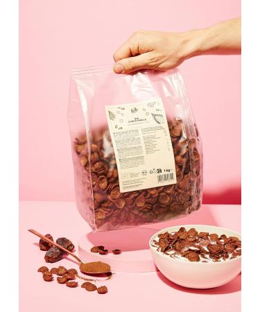 KoRo - Organic Chocolate Cereal Sweetened with Dates 1 kg - Chocolatey Flavor - Source of Fiber - Vegan - Crunchy Breakfast Cereal - Buy Online on GoSupps.com