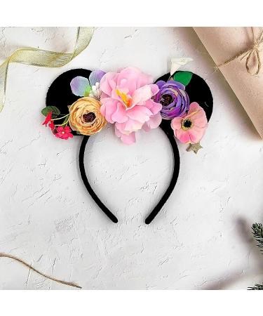JUTTIRA Flowers Mouse Ears Headband - Floral Headwear for Kids & Adults - Buy Online on GoSupps.com