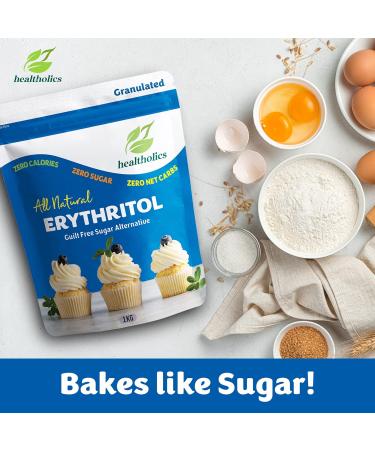 Erythritol 10kg (10 x 1kg) Natural Granulated Zero Calorie Keto Friendly Sugar Alternative - Buy Online on GoSupps.com