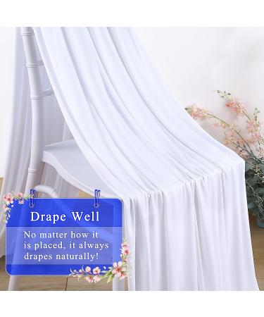 10x10 White Backdrop Curtain for Parties & Weddings - Wrinkle Free Photo Backdrop for Baby Showers - 5ft x 10ft (2 Panels) - Buy Online on GoSupps.com