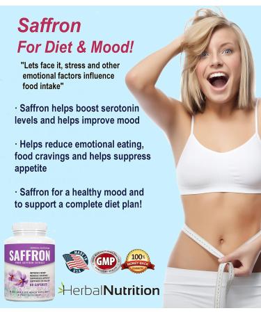2 Pack Saffron Extract 88.5mg - 120 Capsules - Pure, All-Natural Mood Enhancer & Weight Loss Supplement for Eye Health - Buy Online on GoSupps.com