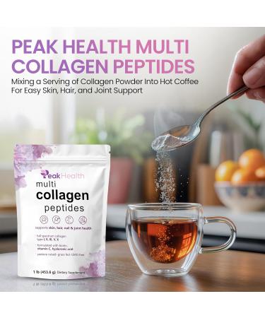 Multi Collagen Peptides Powder 1 Pounds collagen powder- Type I II III V X with Biotin 10000mcg Hyaluronic acid powder Vitamin C - Unflavored Collagen Protein Powder - Keto & Paleo Easy Dissolve - Buy Online on GoSupps.com