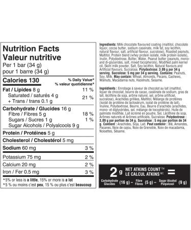 Atkins Endulge Bars - Caramel Nut Chew Low Sugar Keto Friendly High Fibre 1g Sugar 2g Carbs 5ct Caramel Nut Chew Endulge Bars - Buy Online on GoSupps.com