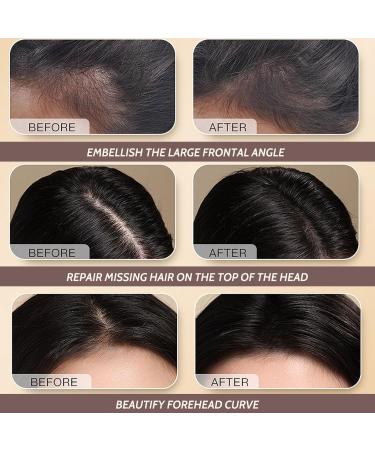 Trendyfave Hairline Powder Instantly Hairline Shadow Powder Quick Cover Grey Hair Root Concealer Eyebrows & Beard Line Sweatproof and Waterproof Hair Dye with Mirror & Puff Portable 1# Black brown - Buy Online on GoSupps.com