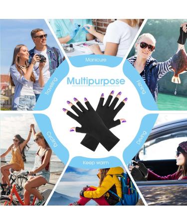 Ouligay UV Gloves for Gel Nails - Heat Protection Nail Tech Gloves, Black - Ideal for Home and Outdoor Use - Buy Online on GoSupps.com