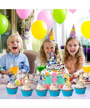 13PCS Blue Dog Cake Cupcake Topper Decorations Cartoon Dog Happy Birthday Party Supplies Kids's Birthday Cake Party Decorations Supplies for Boys Girls' Theme Parties - Buy Online on GoSupps.com