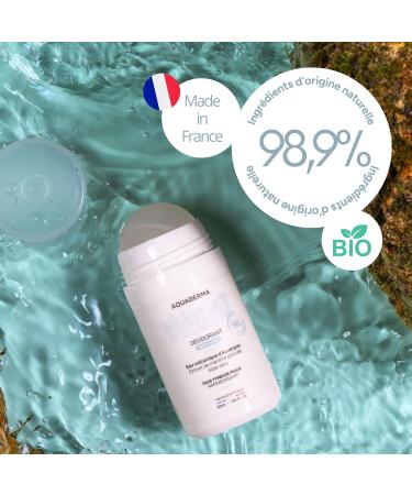 Aquaderma Peppermint & Organic Aloe Vera Roll-on Deodorant 50ml - 98.9% Natural Origin & Made in France - Refreshes & Eliminates Bad Odors - All Skin Types - Buy Online on GoSupps.com