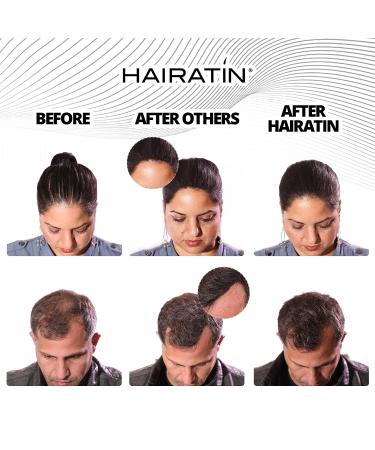 HAIRATIN Building Fibers Black 28G - Instant Hair Loss Concealer for Men & Women - Fuller & Natural Looking Results in 10 Seconds - Buy Online on GoSupps.com
