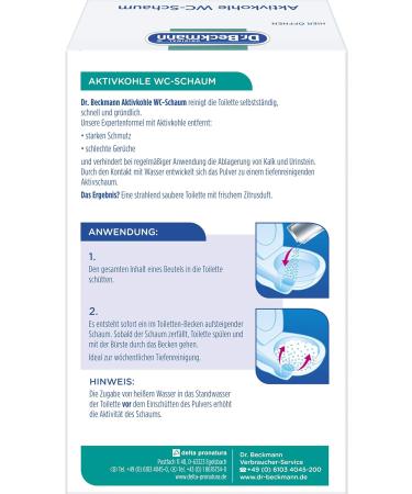 Dr. Beckmann Activated Carbon Toilet Foam - Self-Activating 9x100g Pack of 3 | Eco-Friendly Cleaning Solution for International Shipping - Buy Online on GoSupps.com