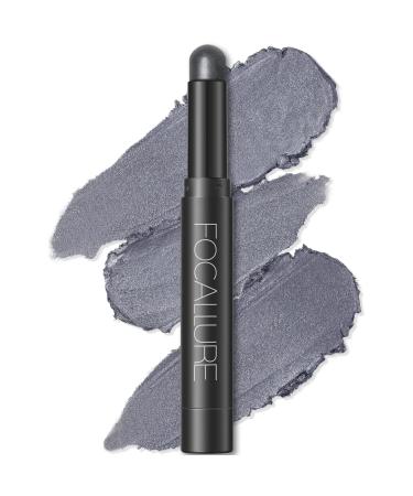 FOCALLURE Shimmer and Matte Cream Eyeshadow Stick Smooth Brilliant Eye Brightener Pencil High Pigment Eye Highlighter Pen for Women Long Lasting Waterproof Eye Shadow and Liners Makeup (MOON DUST)