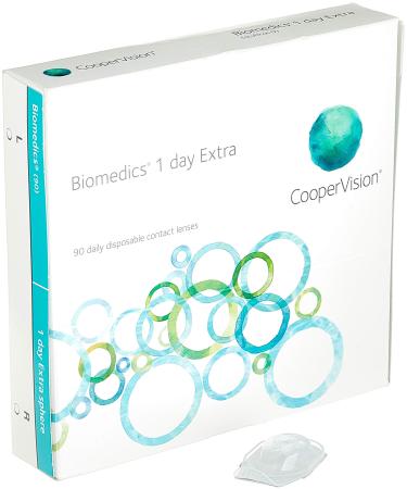 Biomedics 1 day extra sphere daily lenses soft 90 pieces / BC 8.80 mm / DIA 14.20 mm / 2.50 Dioptria 2.5 Diopttries 8.8 millimeters 14.2 millimeters 90