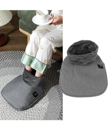 Heated Foot Warmers for Men & Women | USB Heating Pillows | 3-Temperature Settings | Plush Gray Gift for Pain Relief - Buy Online on GoSupps.com