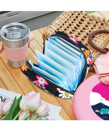 Buy No War Peace Flower Symbol Sanitary Napkins Storage Pocket | Menstruation Pad Bag & Menstrual Cup Pocket with Zipper for Teenagers & Women - Eco-Friendly & Stylish - Buy Online on GoSupps.com